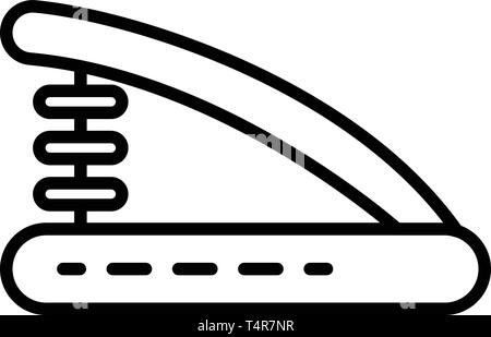 Tremplin gymnastique, icône de style contour Illustration de Vecteur