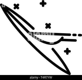 L'incision du scalpel, l'icône de style contour Illustration de Vecteur