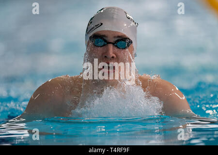 Glasgow, Royaume-Uni. 18 avr, 2019. Oliver O'Halleron (Derwentside) à Mens Open 400m GI pendant 3 jour de championnats de natation 2019 BRITANNIQUE A Tollcross International Swimming Center le jeudi 18 avril 2019 à Glasgow en Écosse. Credit : Taka G Wu/Alamy Live News Banque D'Images