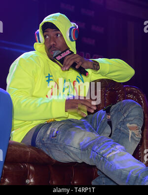 FORT LAUDERDALE FL - 18 avril : Nick Cannon à 99 Jamz Uncensored révolution à vivre le 18 avril 2019 à Fort Lauderdale, en Floride. Credit : mpi04/MediaPunch Banque D'Images