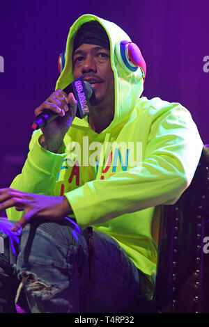 FORT LAUDERDALE FL - 18 avril : Nick Cannon à 99 Jamz Uncensored révolution à vivre le 18 avril 2019 à Fort Lauderdale, en Floride. Credit : mpi04/MediaPunch Banque D'Images