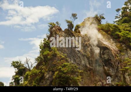 Poêle lake, Waimangu, Nouvelle-Zélande Banque D'Images