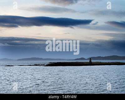 Balise sur l'île, dans le Firth of Clyde Ardrossan North Ayrshire en Écosse Banque D'Images