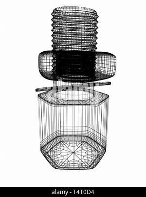 Vis à écrous et rondelles Banque D'Images