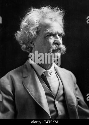 Mark Twain (1835-1910), portrait photographique, 1907 Banque D'Images