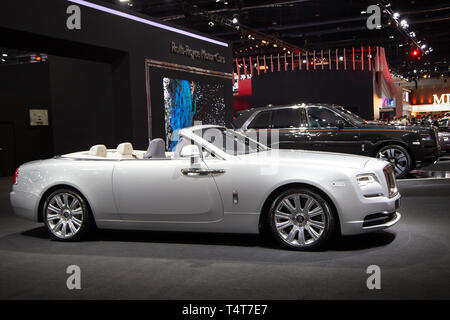 Nonthaburi, Thaïlande - 3 Avril, 2019 : Rolls Royce Ghost Cabriolet Voiture de luxe présenté dans Motor Show 2019 Banque D'Images