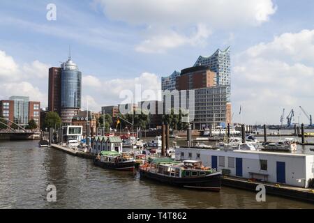 Elbphilharmonie et port de Hambourg, Hambourg, Allemagne, Europe Banque D'Images