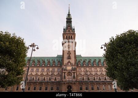 Hôtel de ville de Hambourg, Hambourg, Allemagne, Europe Banque D'Images