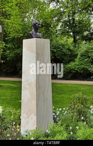 Buste Alexander von Humboldt (1769 Â- 1859), Brandenburg an der Havel, Brandebourg, Allemagne, Europe Banque D'Images