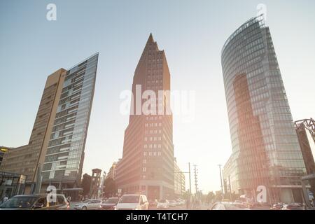 Gratte-ciel sur la Potsdamer Platz, Berlin, Germany, Europe Banque D'Images