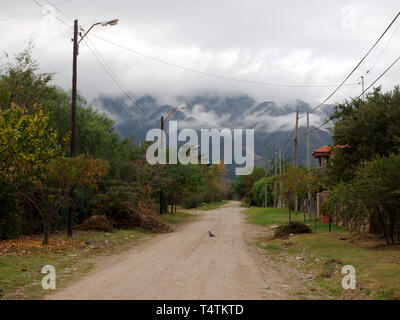 Villa de Merlo, San Luis, Argentine - 2019 : Le point de vue le long d'une route près du centre-ville. Banque D'Images