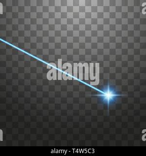 Abstract blue laser. Isolé sur fond noir transparent. Vector illustration Illustration de Vecteur