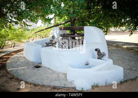 Iglesia de Jesús,. construida en el siglo XV, pueblo de Jesus, Ibiza, Baléares, Espagne. Banque D'Images