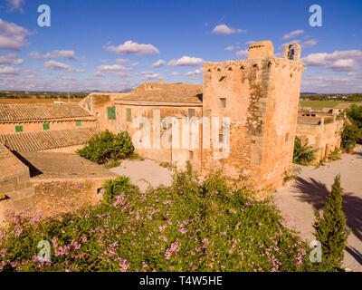 Fils Catlar, antigua possessió fortificada, termino de Campos, Majorque, îles Baléares, Espagne. Banque D'Images