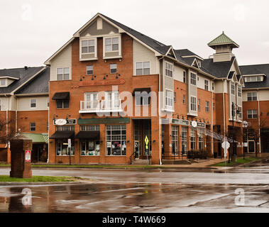 Rochester, New York, USA. 14 avril, 2019. Centre commercial et résidentiel à Corn Hill, le plus ancien quartier résidentiel du centre-ville de Rochester, N Banque D'Images