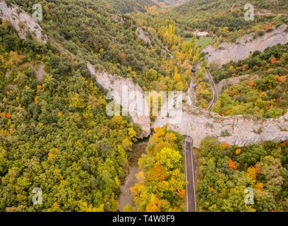 Foz de biniés, cordillera pirenaica, provincia de Huesca, Aragón, Espagne, Europe. Banque D'Images