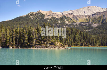 Le Canada, l'Alberta, le Parc National Jasper, le Montagne Maligne Banque D'Images