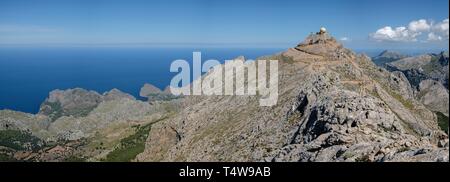 Puig Major, punto más effectif de las Islas Baleares, 1445 metros de altitude , la Sierra de Tramuntana, municipio de Escorca, Majorque, Iles Baléares, Espagne. Banque D'Images