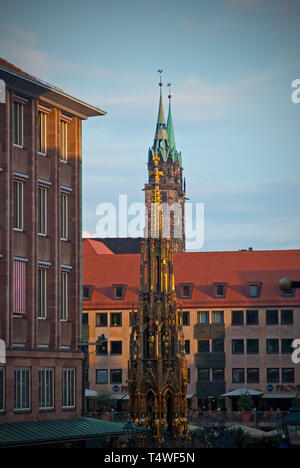 Nuremberg, la deuxième plus grande ville de Bavière Banque D'Images