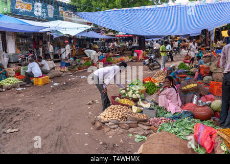 Mandi Sabzi,légumes du marché, marché Bundi Bundi, Rajasthan, Inde, l'état. Banque D'Images