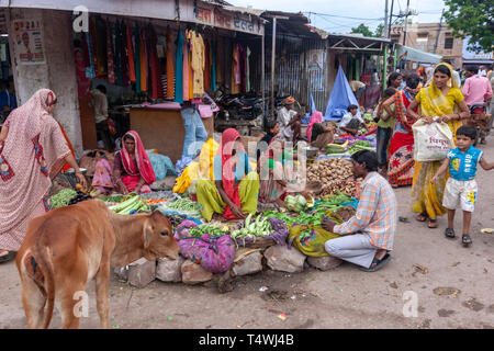 Mandi Sabzi,légumes du marché, marché Bundi Bundi, Rajasthan, Inde, l'état. Banque D'Images