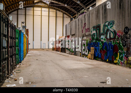 Installation industrielle Refshaleoen déserte, l'île, une partie de l'île d'Amager, est un ancien site industriel dans le port de Copenhague maintenant une zone urbaine fo Banque D'Images