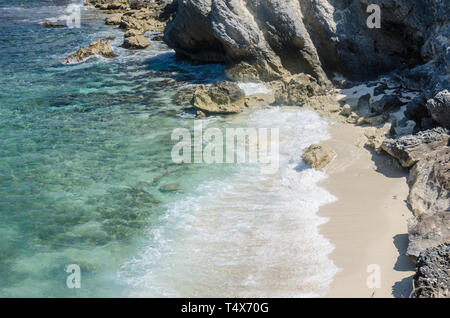 Rive exotiques à Punta Norte, Isla Mujeres Banque D'Images