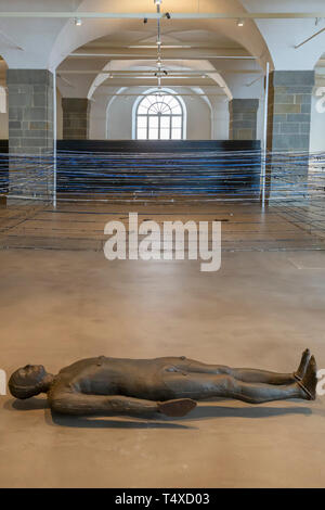 Prix 1980, essere Exposition, Antony Gormley, Galleria degli Uffizi, Galerie des Offices, Florence, Toscane, Italie Banque D'Images