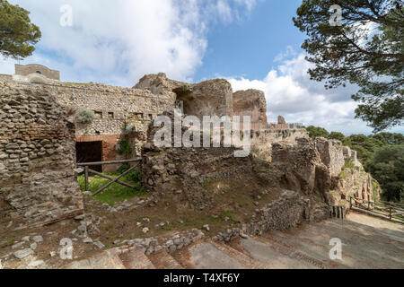 La Villa Jovis, Capri, La Residenza dell'imperatore Tiberio Giulio Cesare Augusto, Roma, scoperta da Amedeo Maiuri Banque D'Images