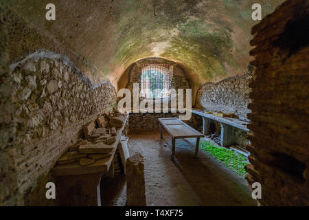 La Villa Jovis, Capri, La Residenza dell'imperatore Tiberio Giulio Cesare Augusto, Roma, scoperta da Amedeo Maiuri Banque D'Images