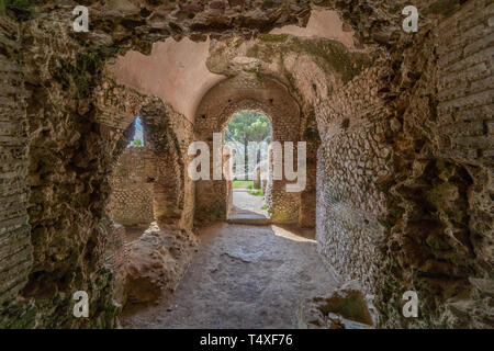 La Villa Jovis, Capri, La Residenza dell'imperatore Tiberio Giulio Cesare Augusto, Roma, scoperta da Amedeo Maiuri Banque D'Images