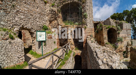 La Villa Jovis, Capri, La Residenza dell'imperatore Tiberio Giulio Cesare Augusto, Roma, scoperta da Amedeo Maiuri Banque D'Images