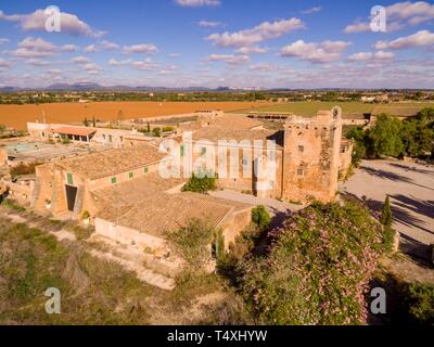 Fils Catlar, antigua possessió fortificada, termino de Campos, Majorque, îles Baléares, Espagne. Banque D'Images