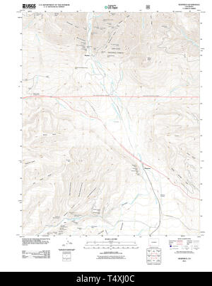 Carte TOPO USGS Colorado CO Hesperus 20110610 Restauration TM Banque D'Images