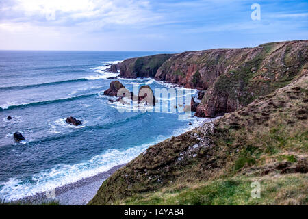 Bloody Foreland, littoral de la région de Donegal Gaeltacht. Façon sauvage de l'Atlantique - l'Irlande. Banque D'Images