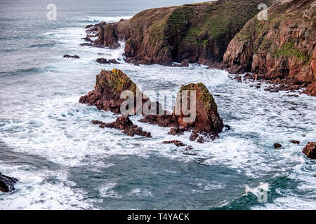 Bloody Foreland, littoral de la région de Donegal Gaeltacht. Façon sauvage de l'Atlantique - l'Irlande. Banque D'Images
