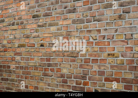 Mur de brique - brique de base - perspective des pierres Banque D'Images