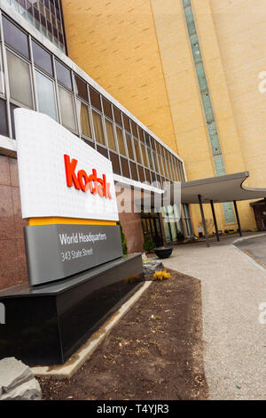 Rochester, USA. 19 avr, 2019. L'extérieur du bâtiment, au siège mondial de l'Eastman Kodak Company le 19 avril 2019 à Rochester, New York. crédit : S Banque D'Images