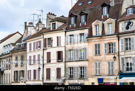 Bâtiments typiquement français à Meaux, Ile-de-France Banque D'Images