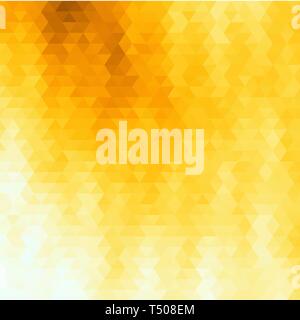 Abstract vector vitrail mosaïque triangle - fond jaune d'or Banque D'Images