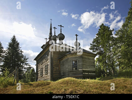 Eglise de Saint Alexandre Svirsky au village Maselga. District de Kargopol. L'oblast d'Arkhangelsk. La Russie Banque D'Images