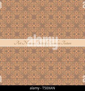 Papillon art nouveau vintage seamless texture Illustration de Vecteur