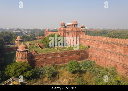 L'Inde, New Delhi, le Fort Rouge Banque D'Images