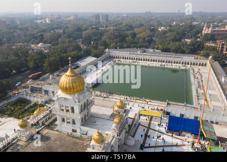 L'Inde, New Delhi, Temple Sikh Banque D'Images