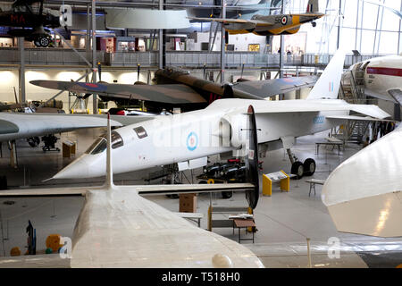 TSR 2 BAC a annulé la grève de la guerre froide et les avions de reconnaissance dans le Musée de l'air américaine à Duxford Imperial War Museum,Cambridgeshire, Angleterre. Banque D'Images