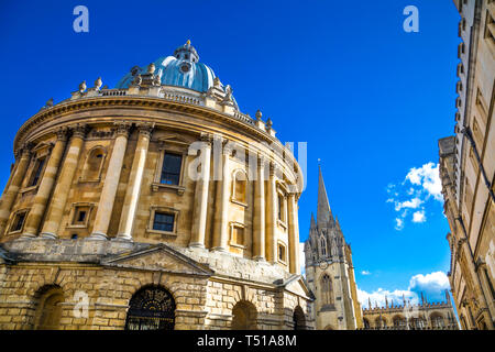 La Radcliffe Camera La façade de l'immeuble, une partie de l'Université d'Oxford, à Oxford, UK Banque D'Images