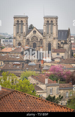 La cathédrale dans la ville de Bordeaux France Banque D'Images