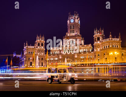 Palacio de Comunicaciones o Ayuntamiento de Madrid. España Banque D'Images