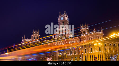 Palacio de Comunicaciones o Ayuntamiento de Madrid. España Banque D'Images