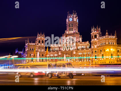 Palacio de Comunicaciones o Ayuntamiento de Madrid. España Banque D'Images